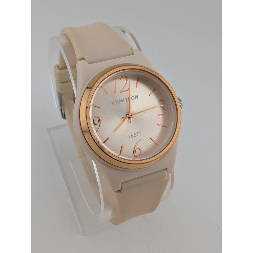 Armitron Pro Sport‎ Watch Women 25/6441 White Band- New Battery